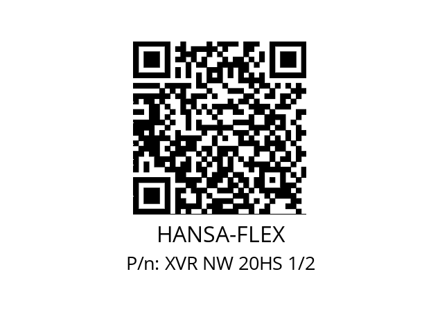   HANSA-FLEX XVR NW 20HS 1/2