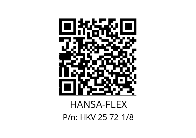   HANSA-FLEX HKV 25 72-1/8