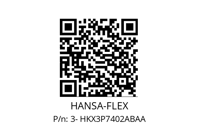   HANSA-FLEX 3- HKX3P7402ABAA