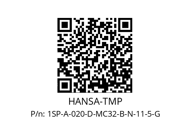   HANSA-TMP 1SP-A-020-D-MC32-B-N-11-5-G