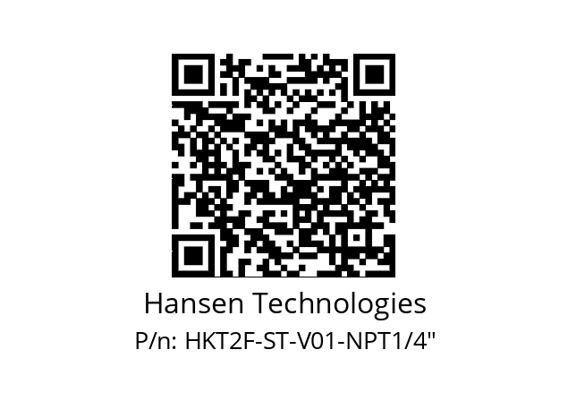   Hansen Technologies HKT2F-ST-V01-NPT1/4"