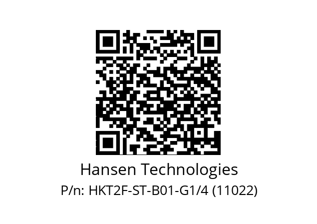   Hansen Technologies HKT2F-ST-B01-G1/4 (11022)