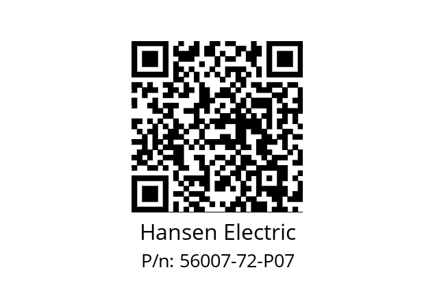   Hansen Electric 56007-72-P07