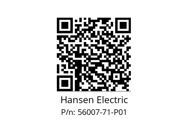   Hansen Electric 56007-71-P01