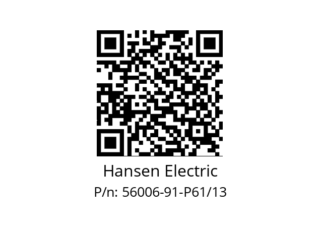   Hansen Electric 56006-91-P61/13