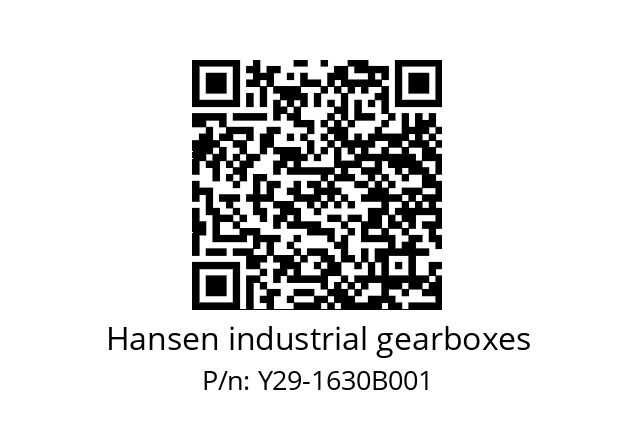   Hansen industrial gearboxes Y29-1630B001