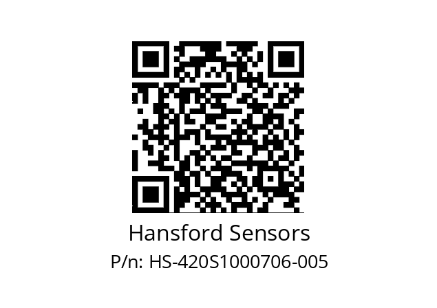   Hansford Sensors HS-420S1000706-005