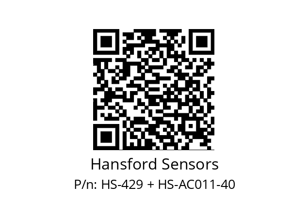   Hansford Sensors HS-429 + HS-AC011-40