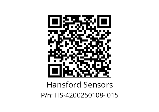   Hansford Sensors HS-4200250108- 015