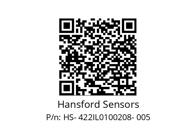   Hansford Sensors HS- 422IL0100208- 005