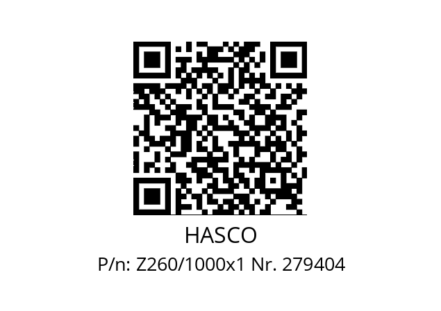   HASCO Z260/1000x1 Nr. 279404