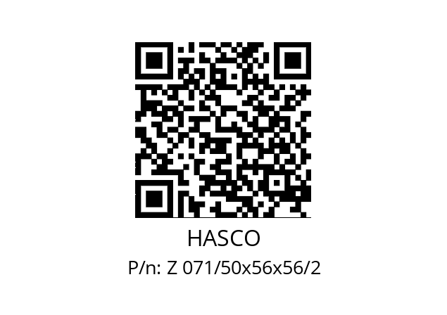   HASCO Z 071/50x56x56/2