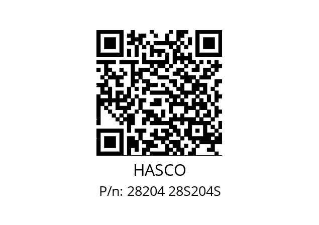   HASCO 28204 28S204S