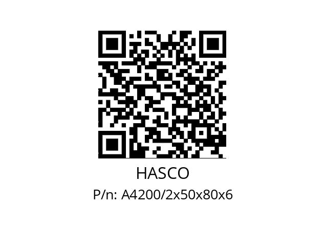   HASCO A4200/2x50x80x6