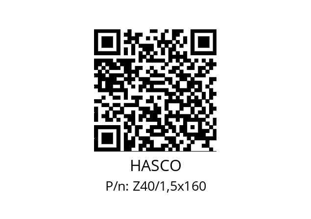   HASCO Z40/1,5x160