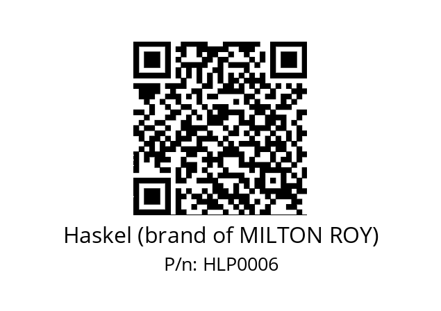   Haskel (brand of MILTON ROY) HLP0006