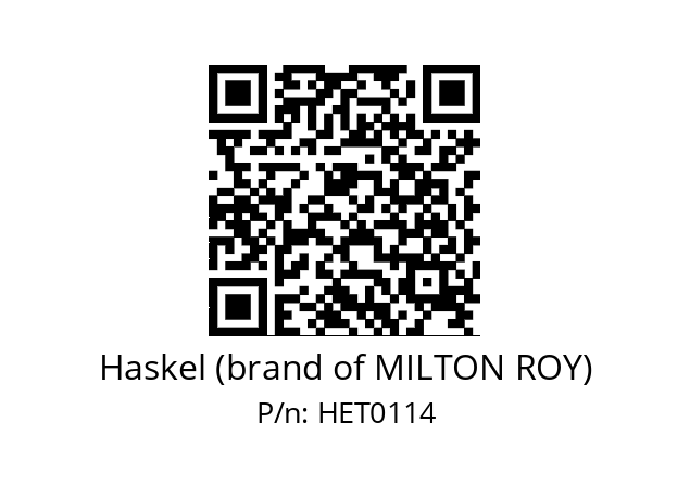   Haskel (brand of MILTON ROY) HET0114