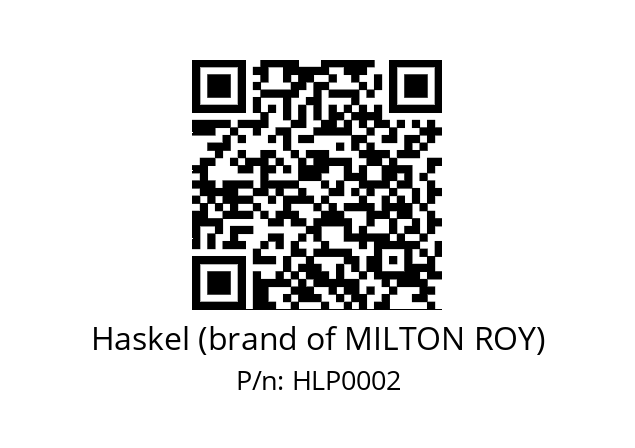   Haskel (brand of MILTON ROY) HLP0002