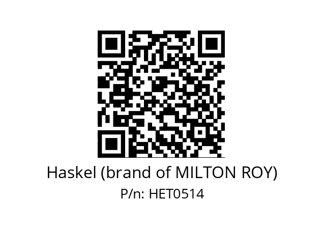   Haskel (brand of MILTON ROY) HET0514