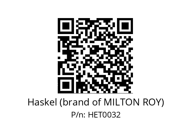   Haskel (brand of MILTON ROY) HET0032