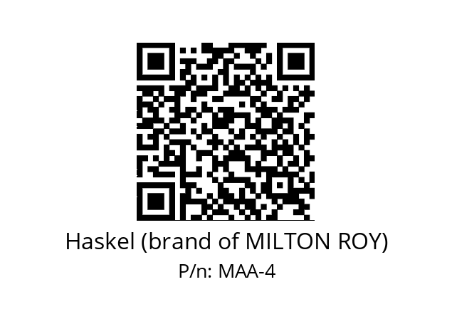   Haskel (brand of MILTON ROY) MAA-4