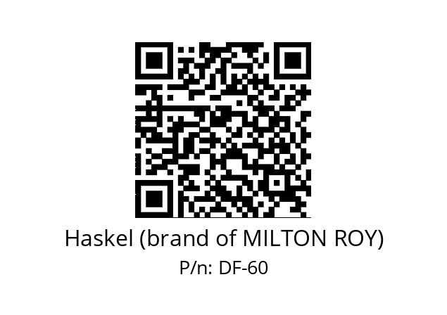   Haskel (brand of MILTON ROY) DF-60