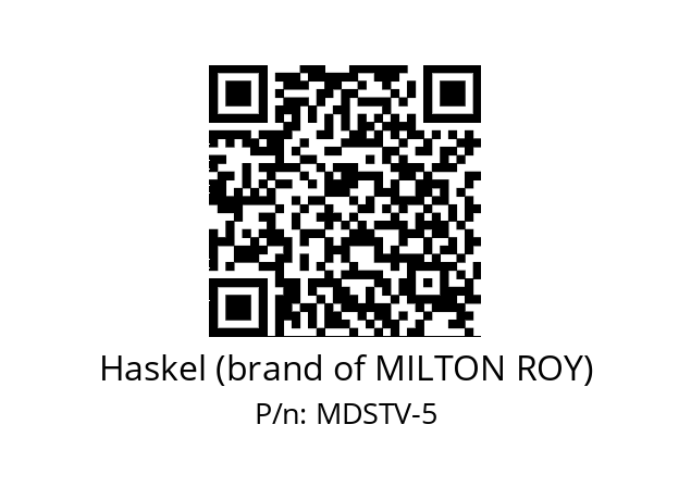   Haskel (brand of MILTON ROY) MDSTV-5