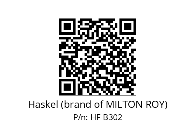   Haskel (brand of MILTON ROY) HF-B302