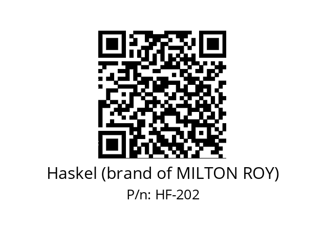   Haskel (brand of MILTON ROY) HF-202