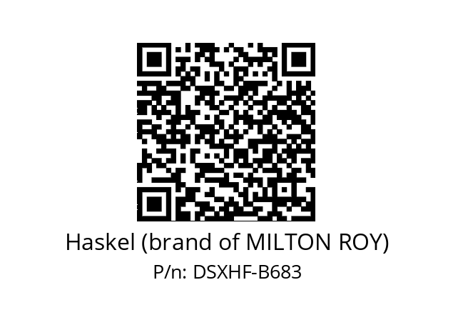   Haskel (brand of MILTON ROY) DSXHF-B683