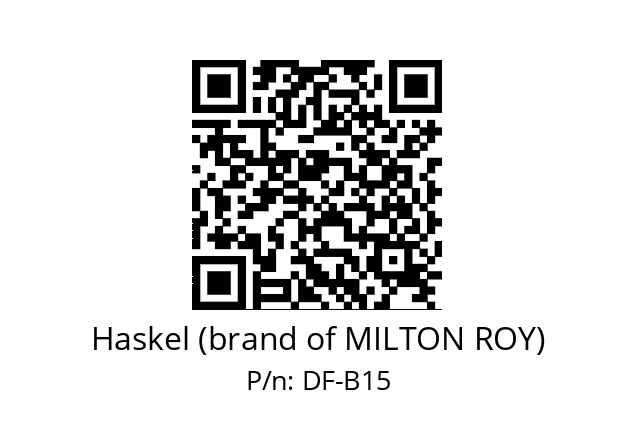   Haskel (brand of MILTON ROY) DF-B15