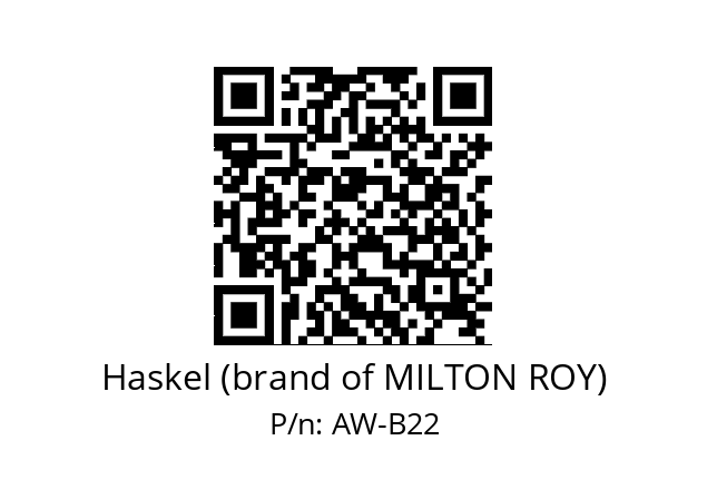   Haskel (brand of MILTON ROY) AW-B22