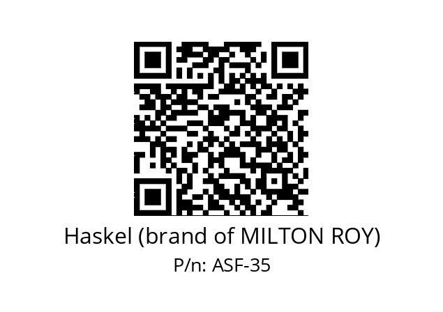   Haskel (brand of MILTON ROY) ASF-35