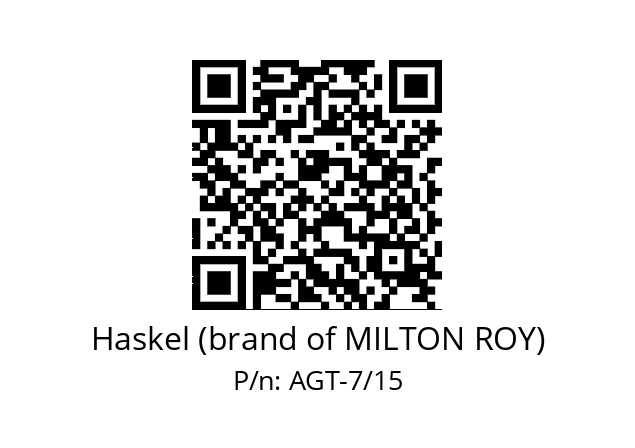   Haskel (brand of MILTON ROY) AGT-7/15