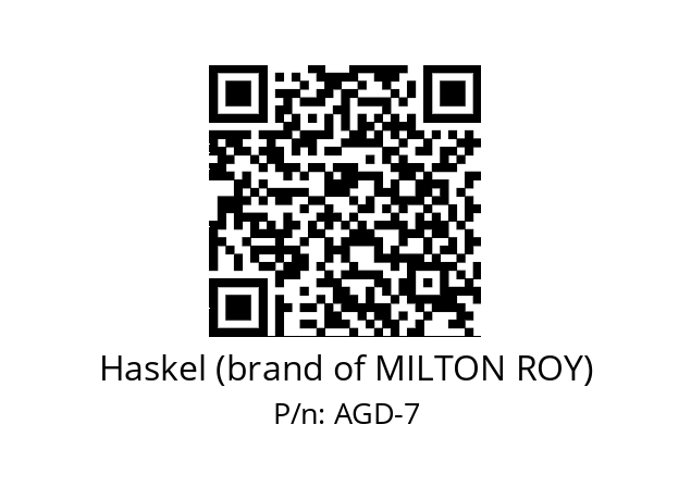   Haskel (brand of MILTON ROY) AGD-7