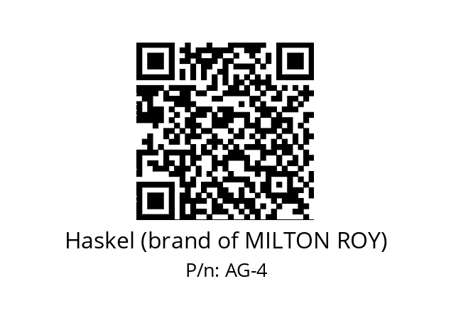   Haskel (brand of MILTON ROY) AG-4