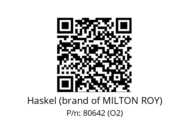   Haskel (brand of MILTON ROY) 80642 (O2)