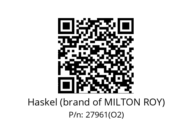   Haskel (brand of MILTON ROY) 27961(O2)