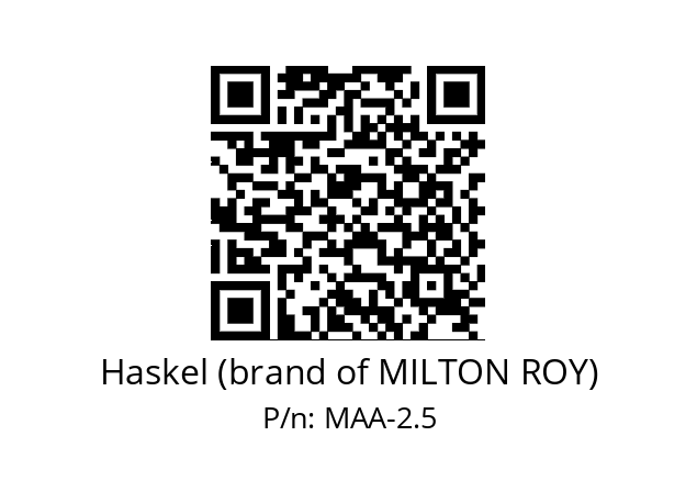   Haskel (brand of MILTON ROY) MAA-2.5