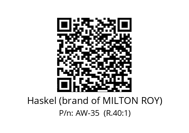   Haskel (brand of MILTON ROY) AW-35  (R.40:1)