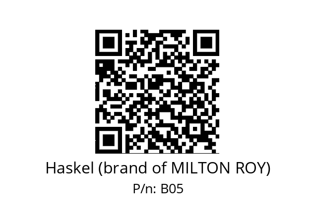   Haskel (brand of MILTON ROY) B05