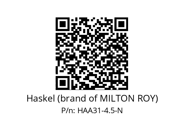   Haskel (brand of MILTON ROY) HAA31-4.5-N