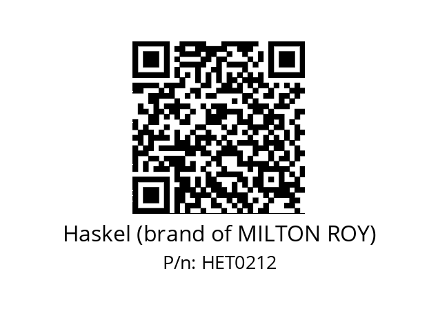   Haskel (brand of MILTON ROY) HET0212