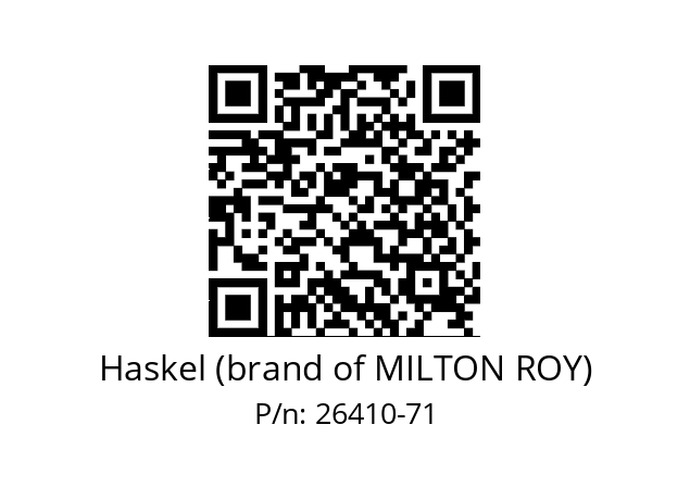   Haskel (brand of MILTON ROY) 26410-71