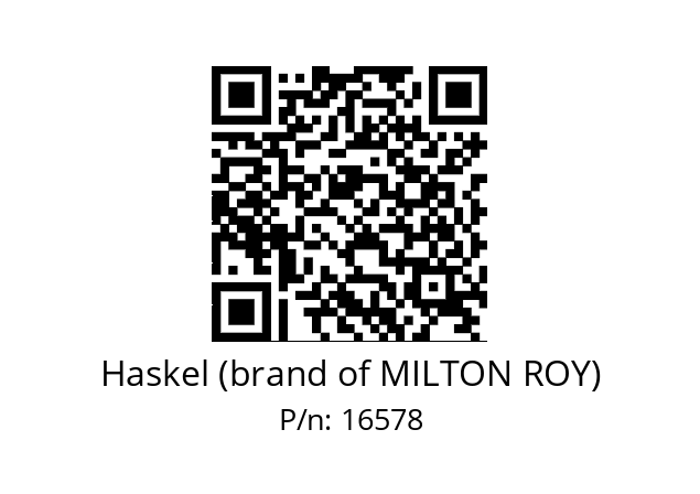   Haskel (brand of MILTON ROY) 16578