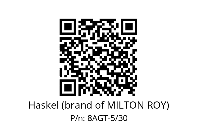   Haskel (brand of MILTON ROY) 8AGT-5/30