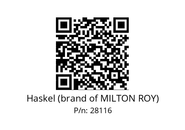   Haskel (brand of MILTON ROY) 28116