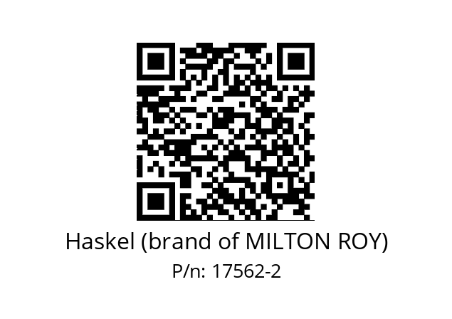   Haskel (brand of MILTON ROY) 17562-2