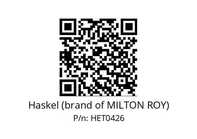   Haskel (brand of MILTON ROY) HET0426