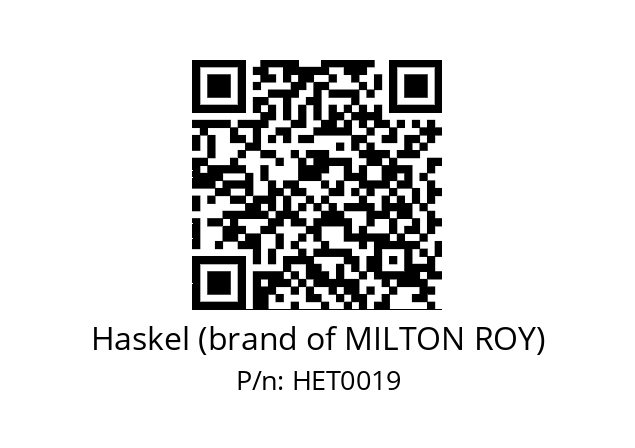   Haskel (brand of MILTON ROY) HET0019